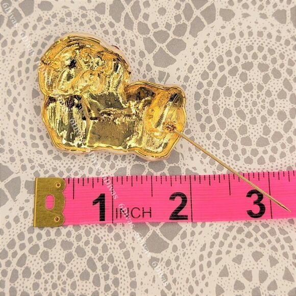 ENAMEL White Dog Brooch  or Puppy Pin - Picture 5 of 6